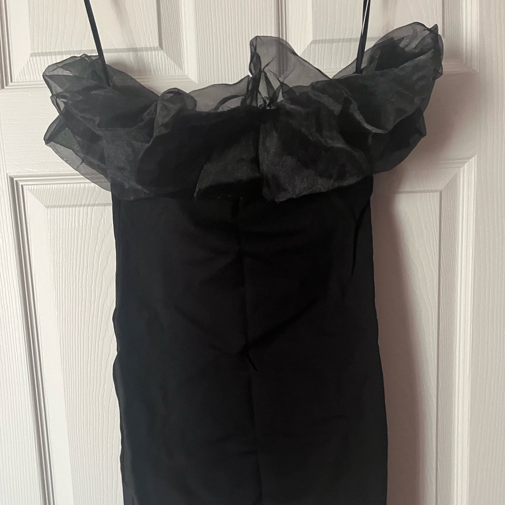 Off the Shoulder Tulle top mini dress